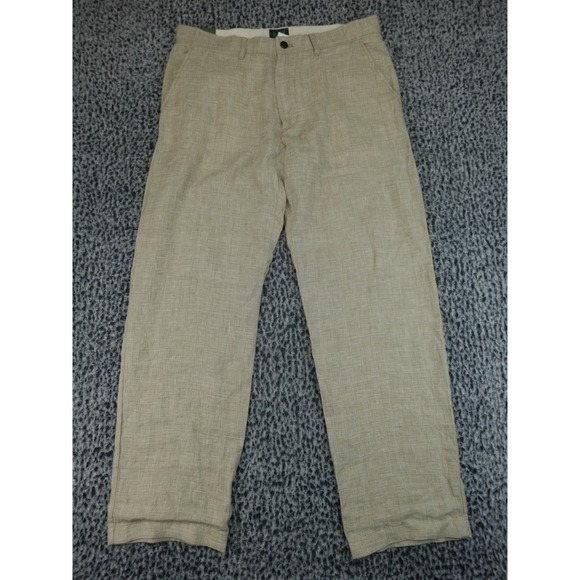 J.Crew Other - J.Crew Mens 33x32 Classic Fit Linen Trouser Beige Glen Check Plaid Pants 2024